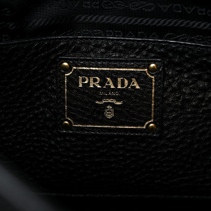 Prada Vitello Daino Shoulder Bag Black 6 of 13