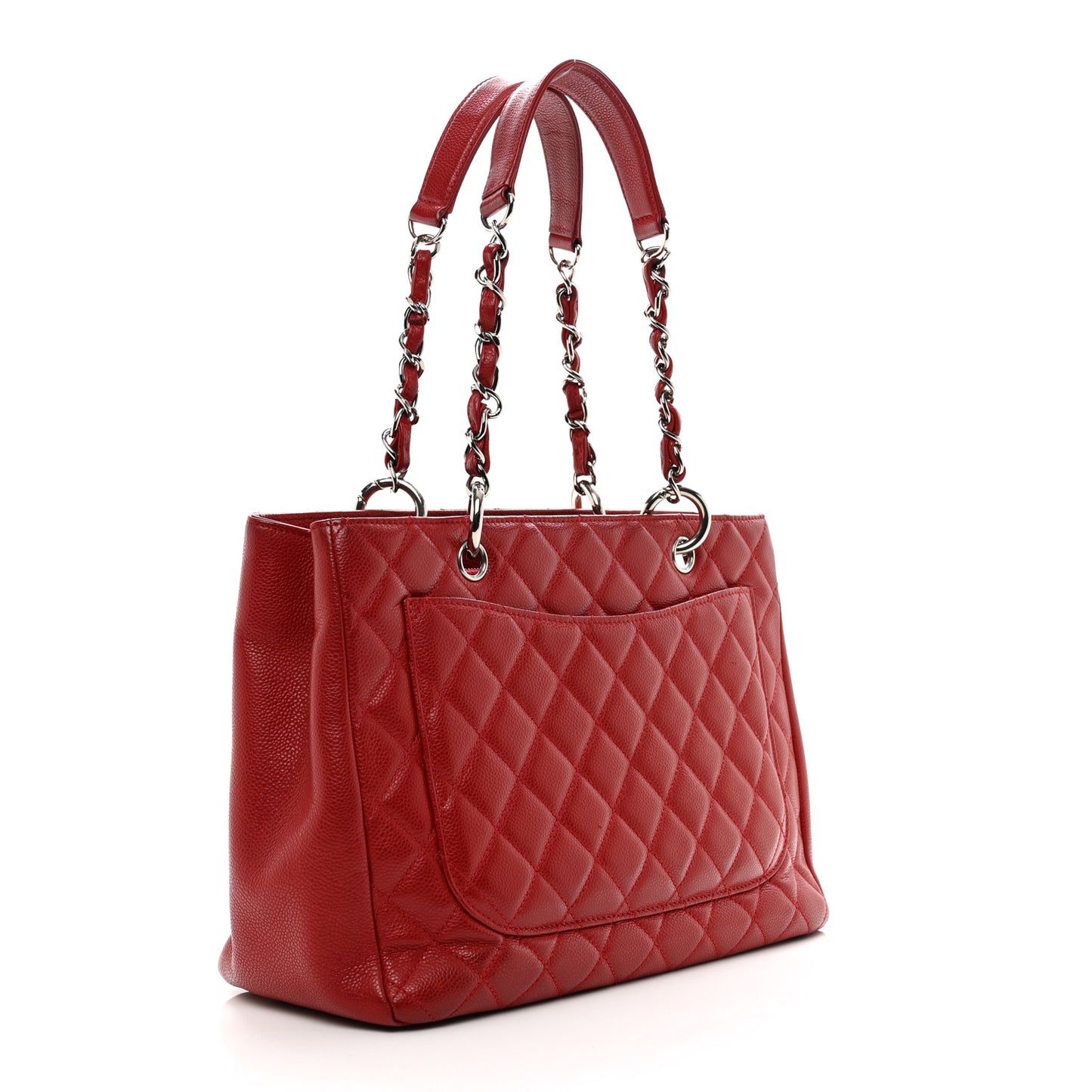 Caviar Quilted Grand Shopping Tote GST Red