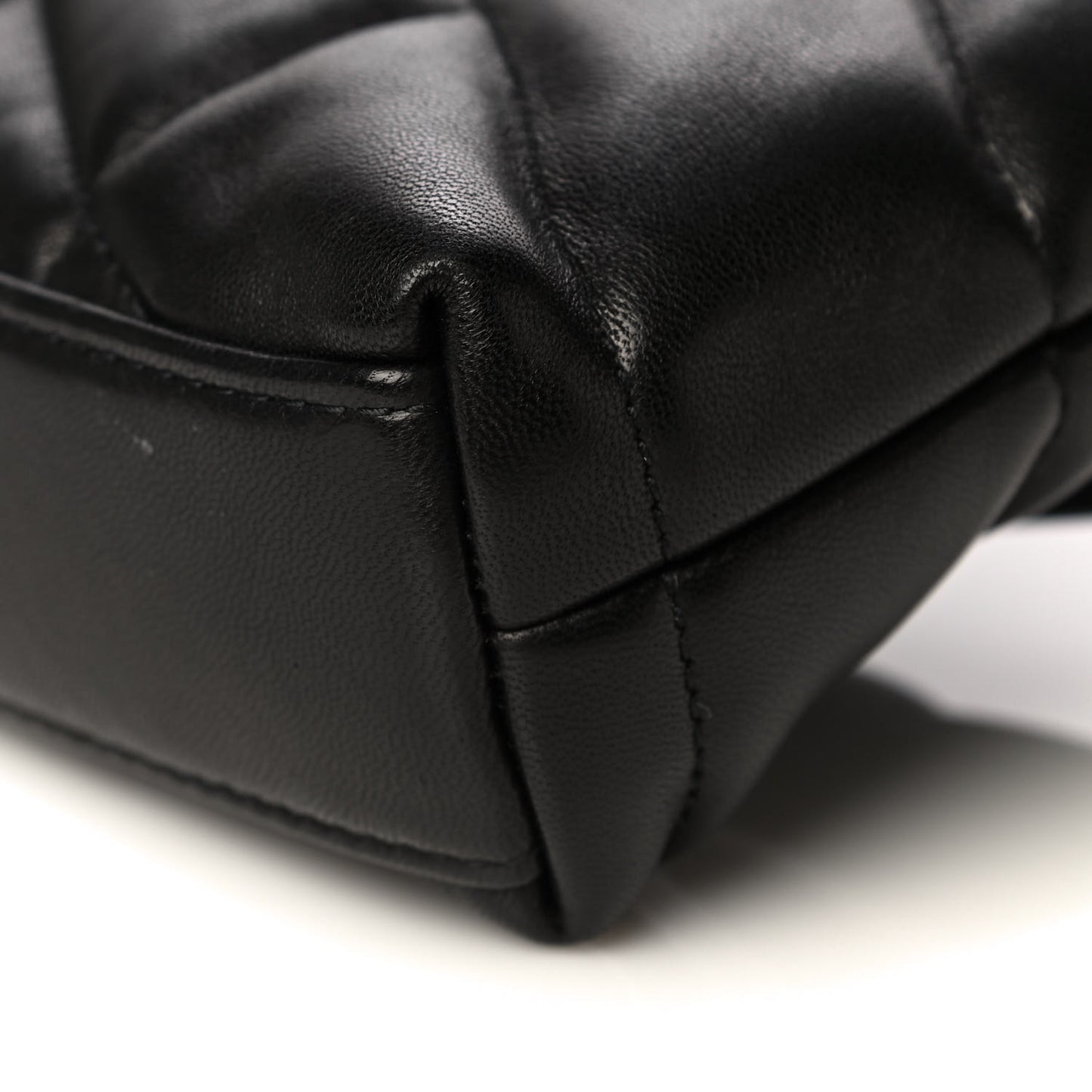 Lambskin Monogram Loulou Puffer Pouch Clutch Black