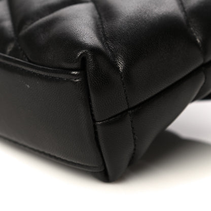 Saint Laurent Lambskin Monogram Loulou Puffer Pouch Clutch Black 11 of 11