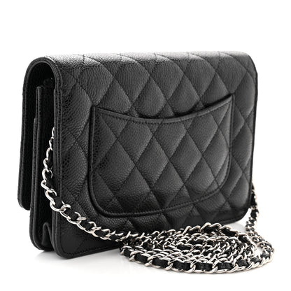 Chanel Caviar Quilted Wallet on Chain WOC Black 3 of 12