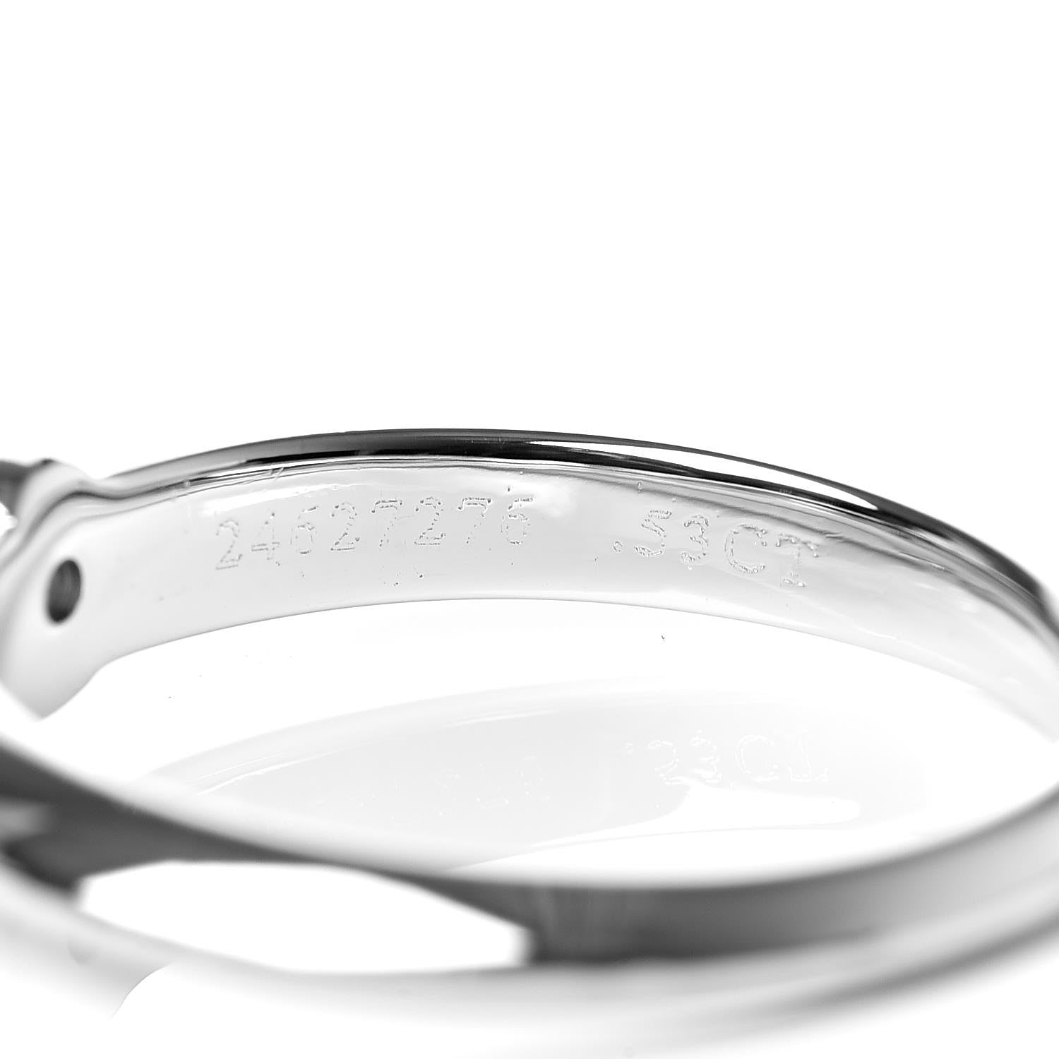 Tiffany Platinum Diamond .53ct Solitaire Engagement Ring 49 4.75 7 of 7
