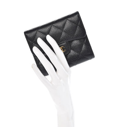 Chanel Caviar Quilted Compact Flap Wallet Black 2 of 10