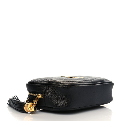Saint Laurent Grain De Poudre Matelasse Monogram Mini Lou Camera Bag Black 4 of 6