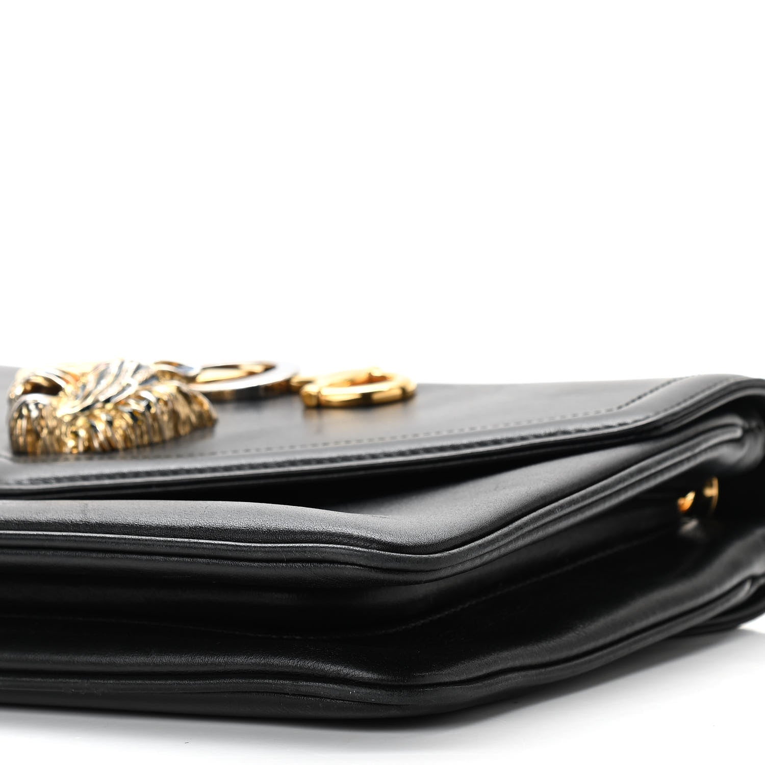 Gucci Vitello Palmellato Lux Crystal Medium Rajah Shoulder Bag Black 10 of 10