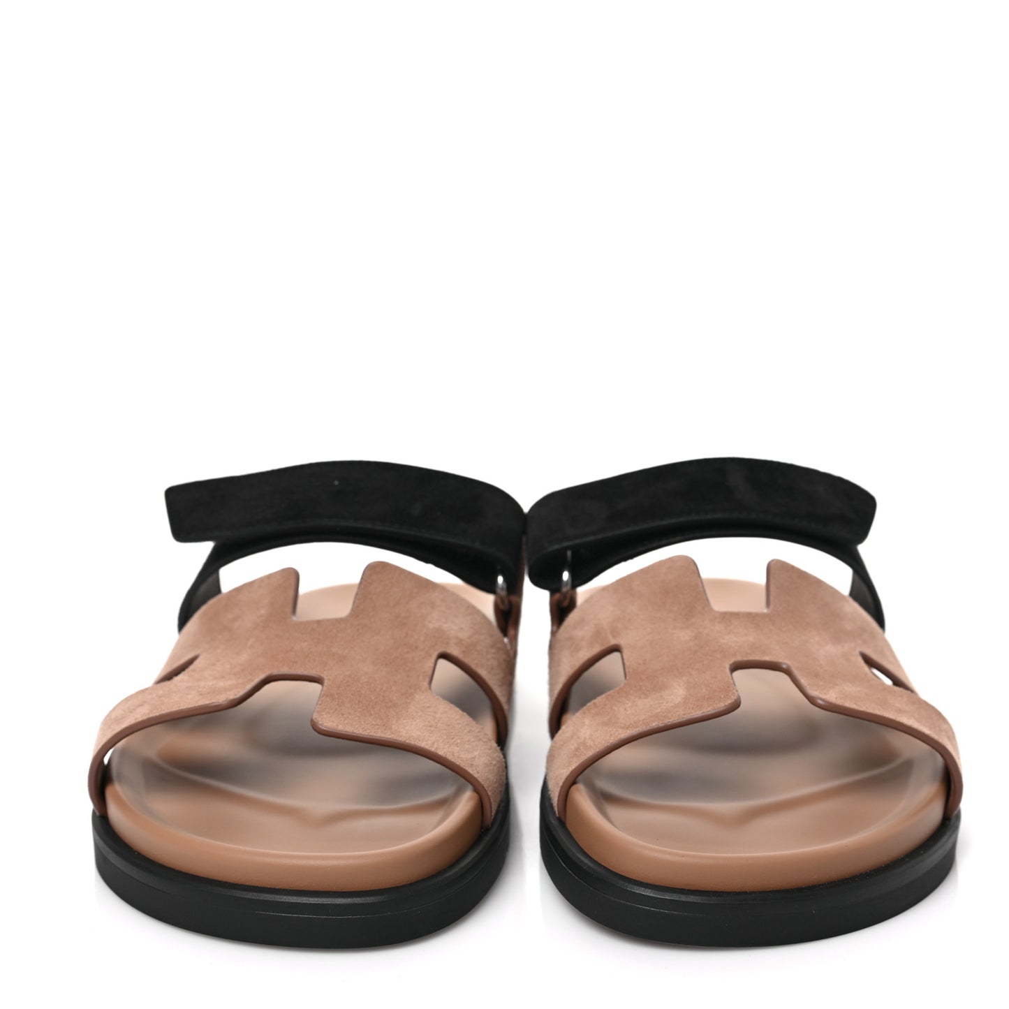 Suede Goatskin Womens Chypre Sandals 39.5 Rose Perle Black