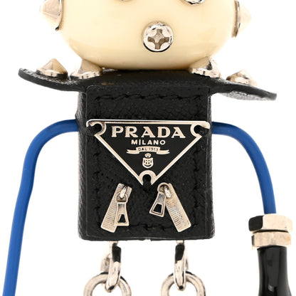 Prada Saffiano Edward Robot Trick Keychain 3 of 4