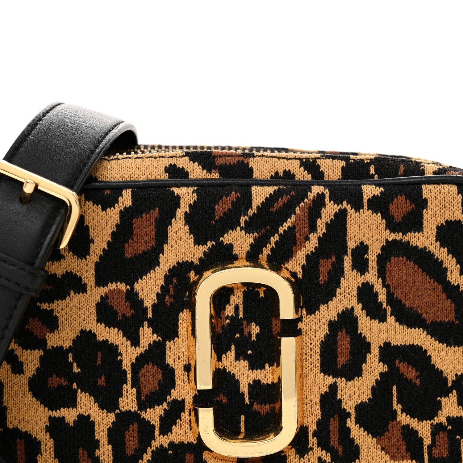 Marc Jacobs Calfskin Fabric Leopard Print The Softshot Bag 8 of 10