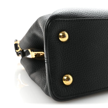 Louis Vuitton Taurillon Crafty Capucines MM Black 8 of 9
