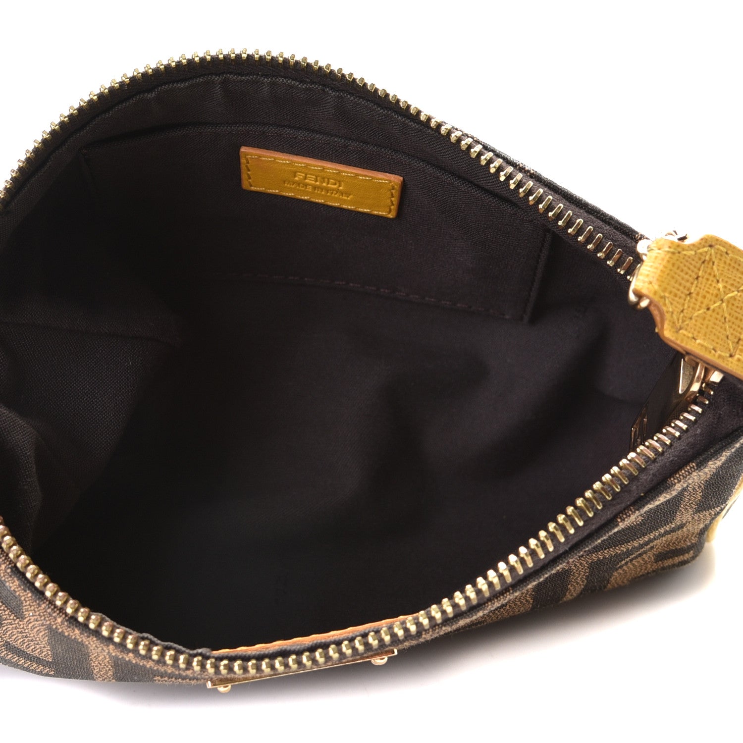 Fendi Zucca Mini Pouch Crossbody Tobacco Yellow 5 of 8