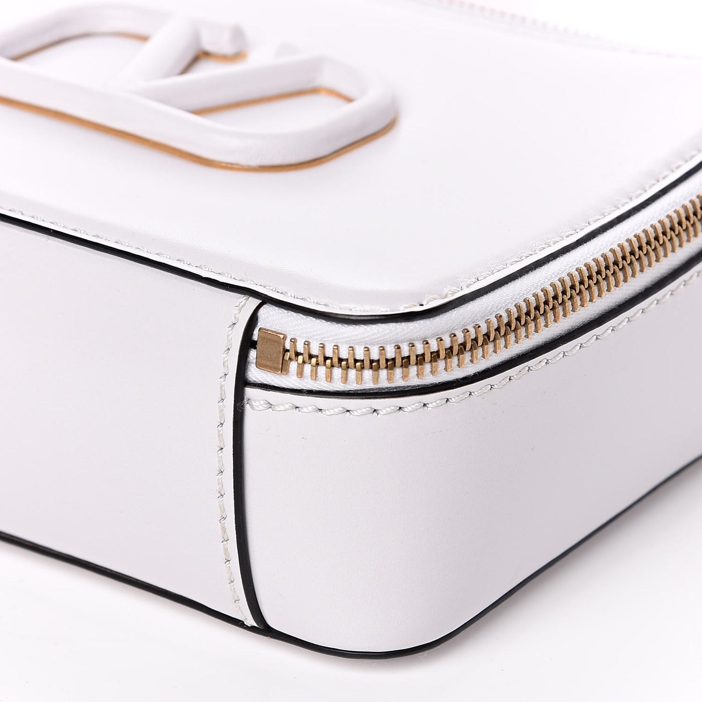 Smooth Calfskin VSling Crossbody Bag White