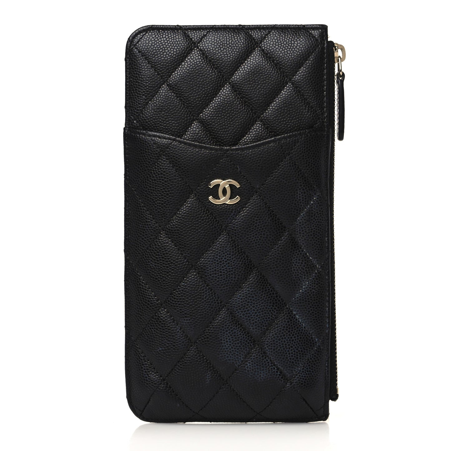 Caviar Quilted Classic iPhone Pouch Black