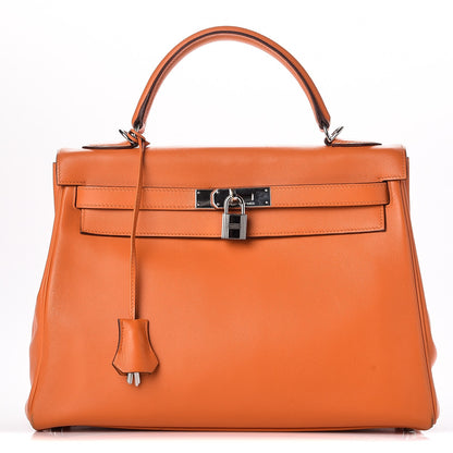 Hermes Swift Kelly Retourne 32 Orange 1 of 32