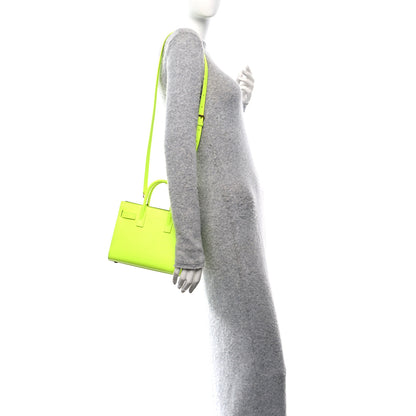 Saint Laurent Grained Calfskin Nano Sac De Jour Fluo Safety Yellow 2 of 10