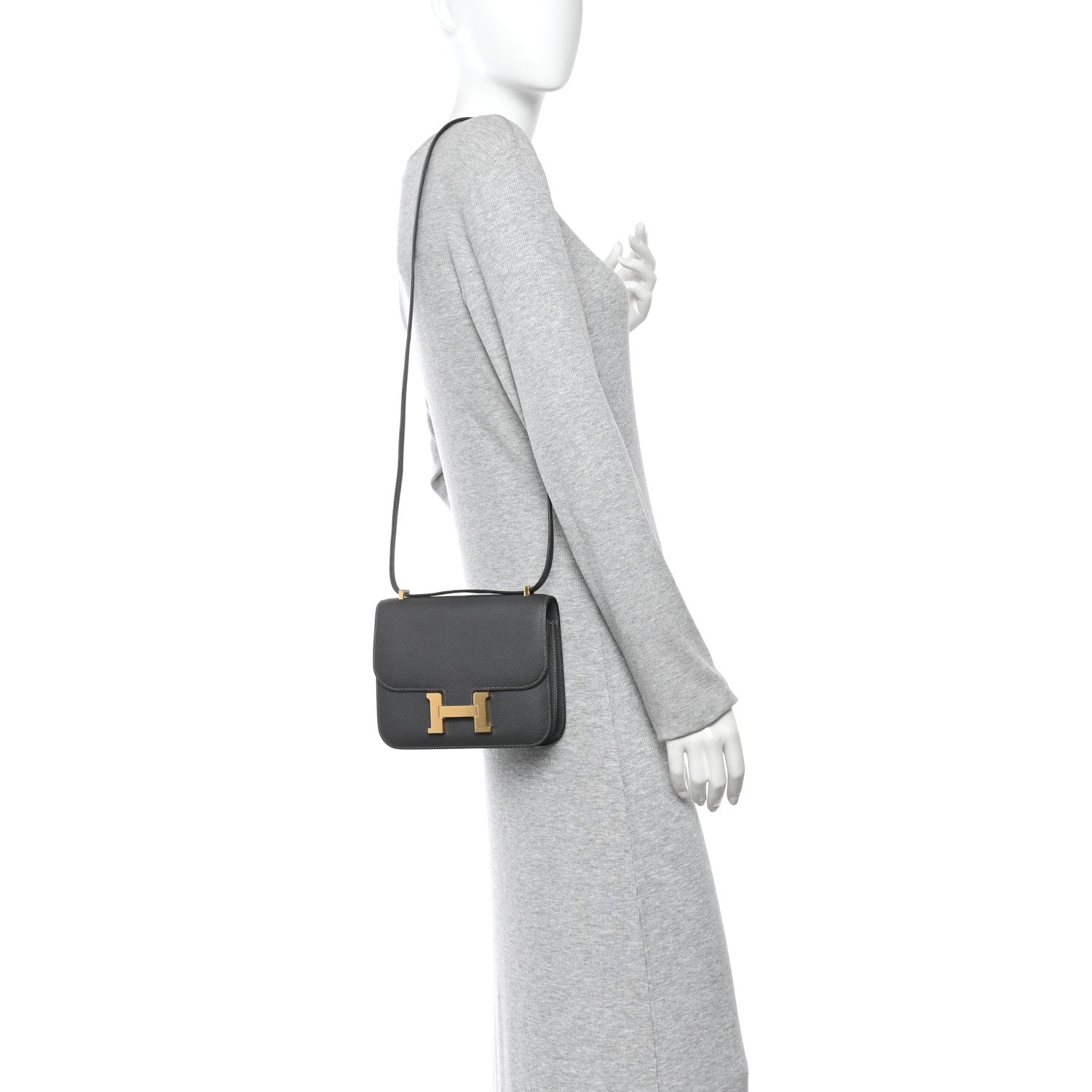 Hermes Epsom Constance 18 Graphite 2 of 12