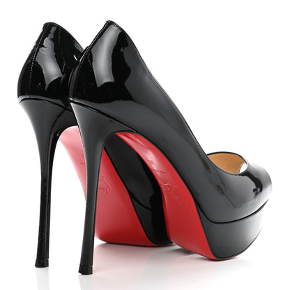 Christian Louboutin Patent Fetish Peep 130 Pumps 36 Black 4 of 9
