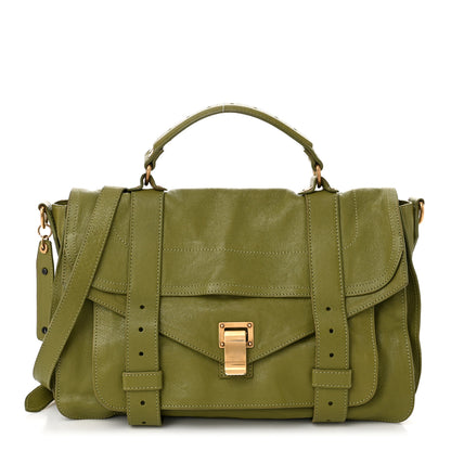 Proenza Schouler Lambskin Medium PS1 Satchel Olive 1 of 10