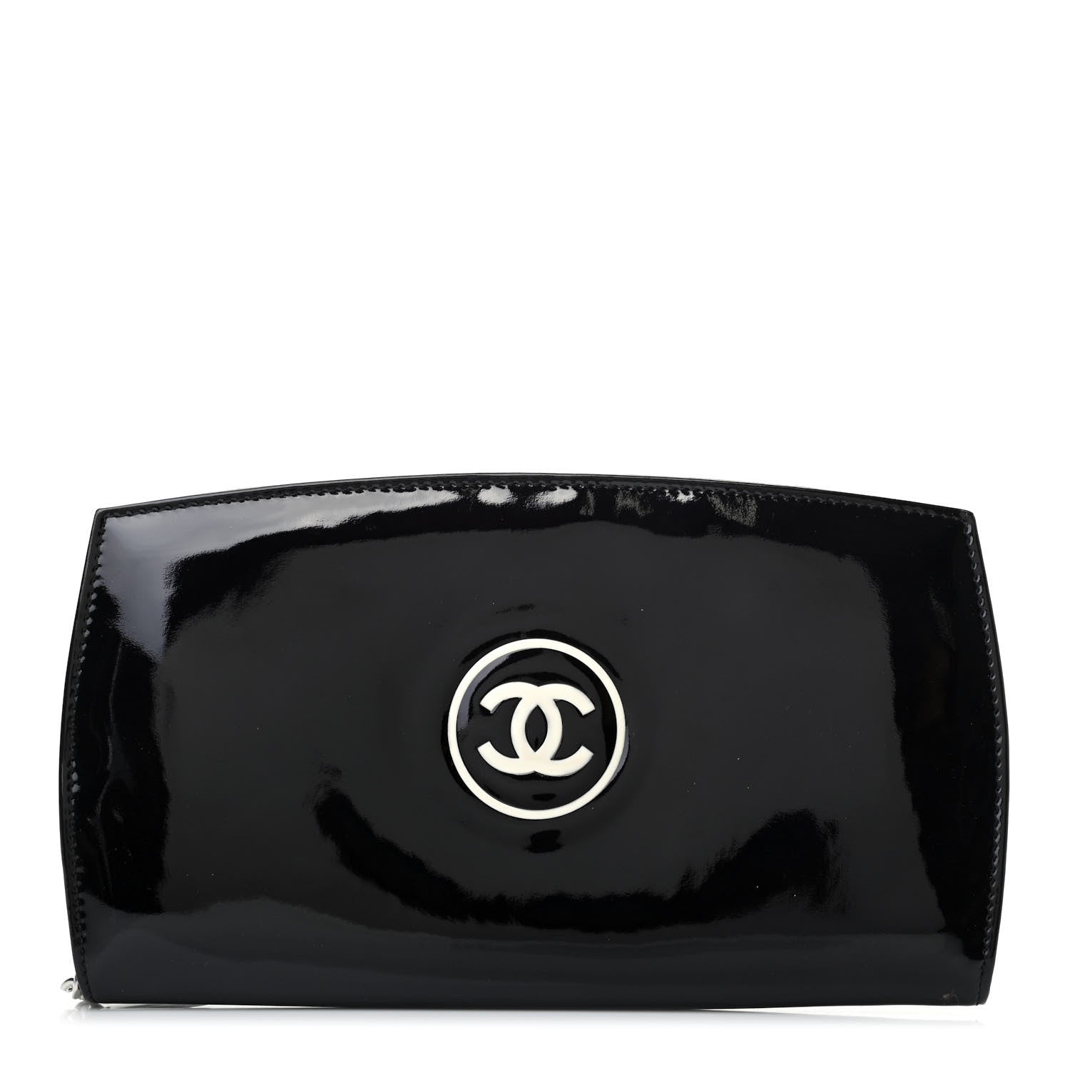 Chanel Patent Trousse Maquil Wallet Black 1 of 7
