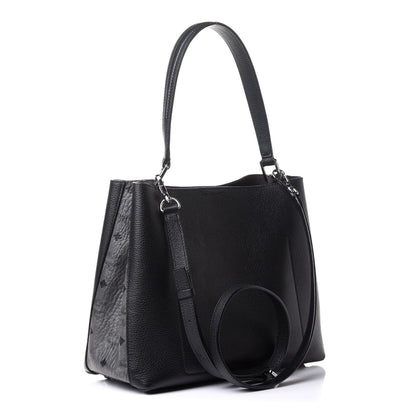 MCM Grained Calfskin Visetos Medium Sarah Hobo Black 3 of 15