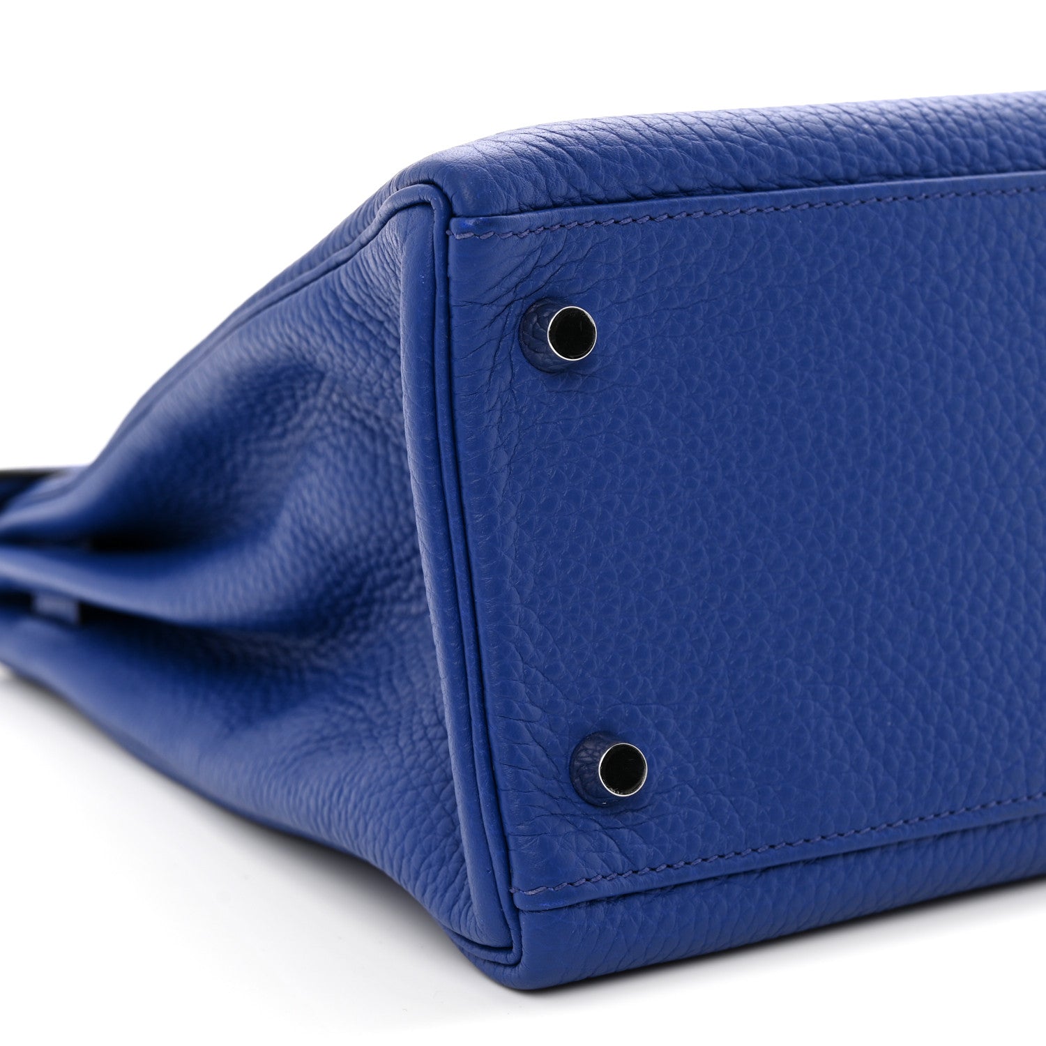 Hermes Taurillon Clemence Kelly Retourne 32 Bleu Electrique 9 of 11