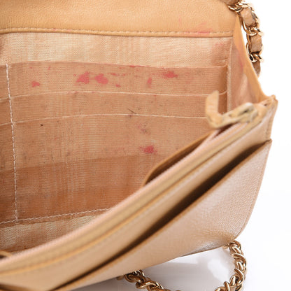 Chanel Caviar Timeless CC Wallet On Chain WOC Beige 10 of 12