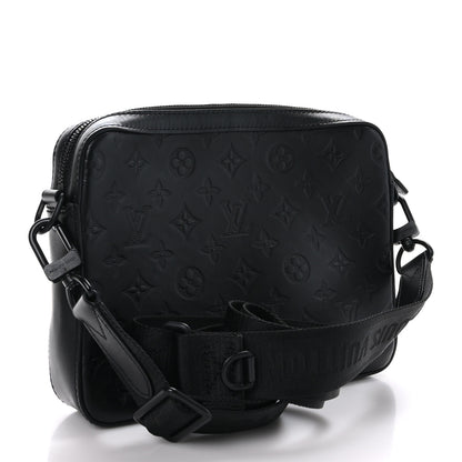 Louis Vuitton LOUIS VUITTON Calfskin Monogram Shadow Duo Messenger Black 3 of 9