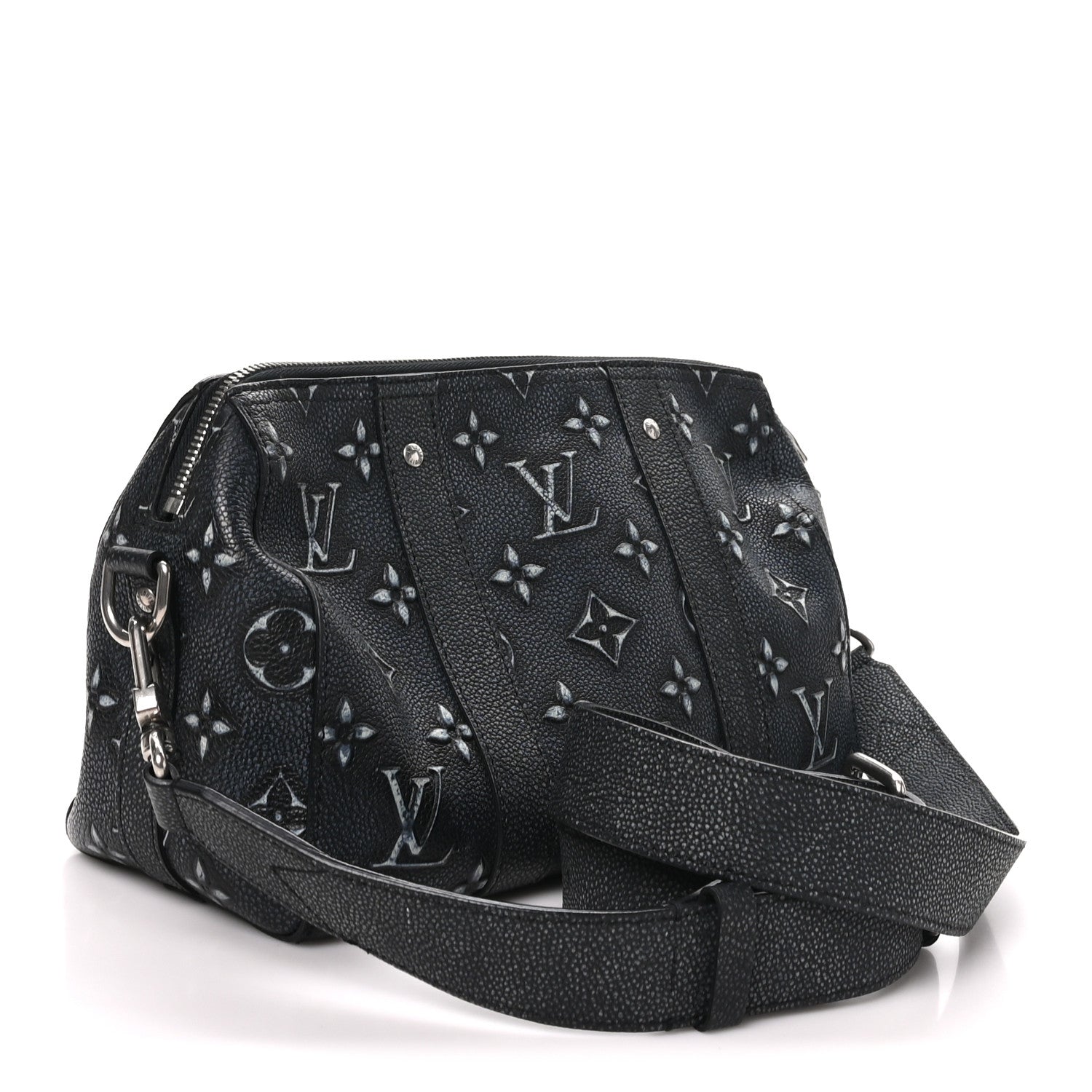 Louis Vuitton Cowhide Faded Monogram City Keepall Charcoal 3 of 9