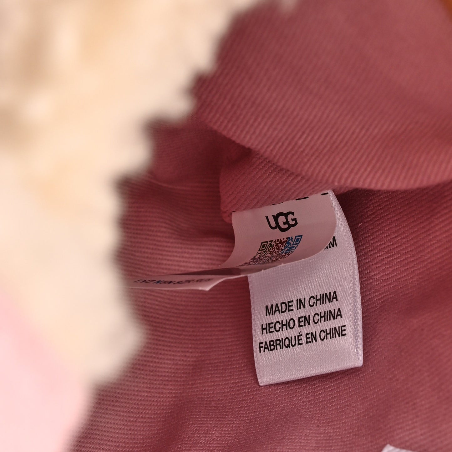 X UGG Suede Shearling Small Shopping Bag Pink