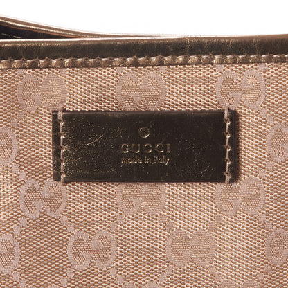 Gucci Metallic Monogram Canvas Tote Pink Gold 7 of 10