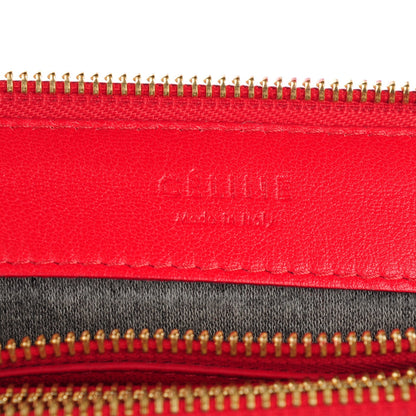 Celine Lambskin Large Trio Crossbody Bag Red 6 of 8
