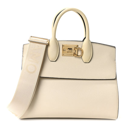 Salvatore Ferragamo Calfskin Medium Studio Soft Bag Mascarpone 1 of 11