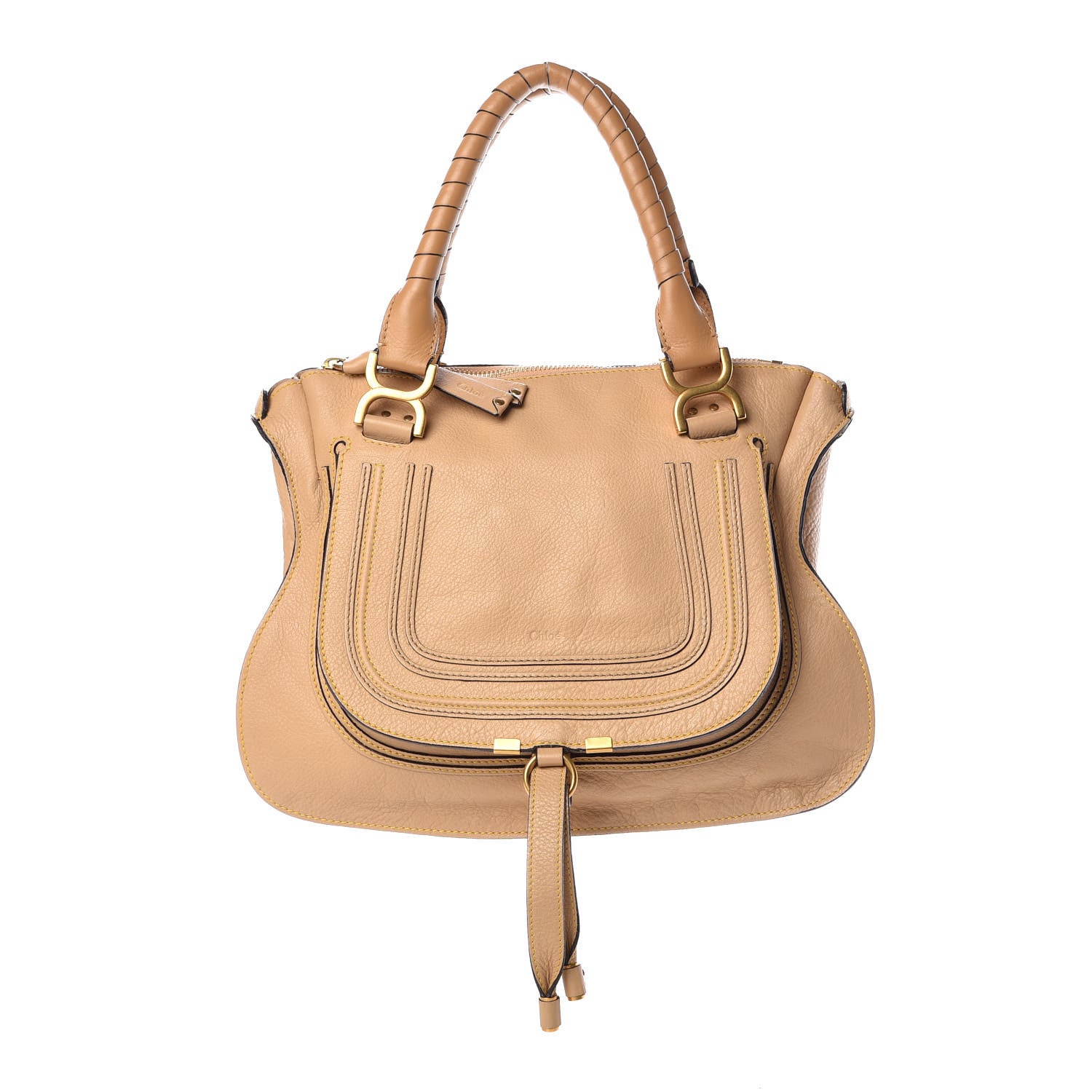 Chloe Calfskin Medium Marcie Satchel Sand Shell 1 of 12
