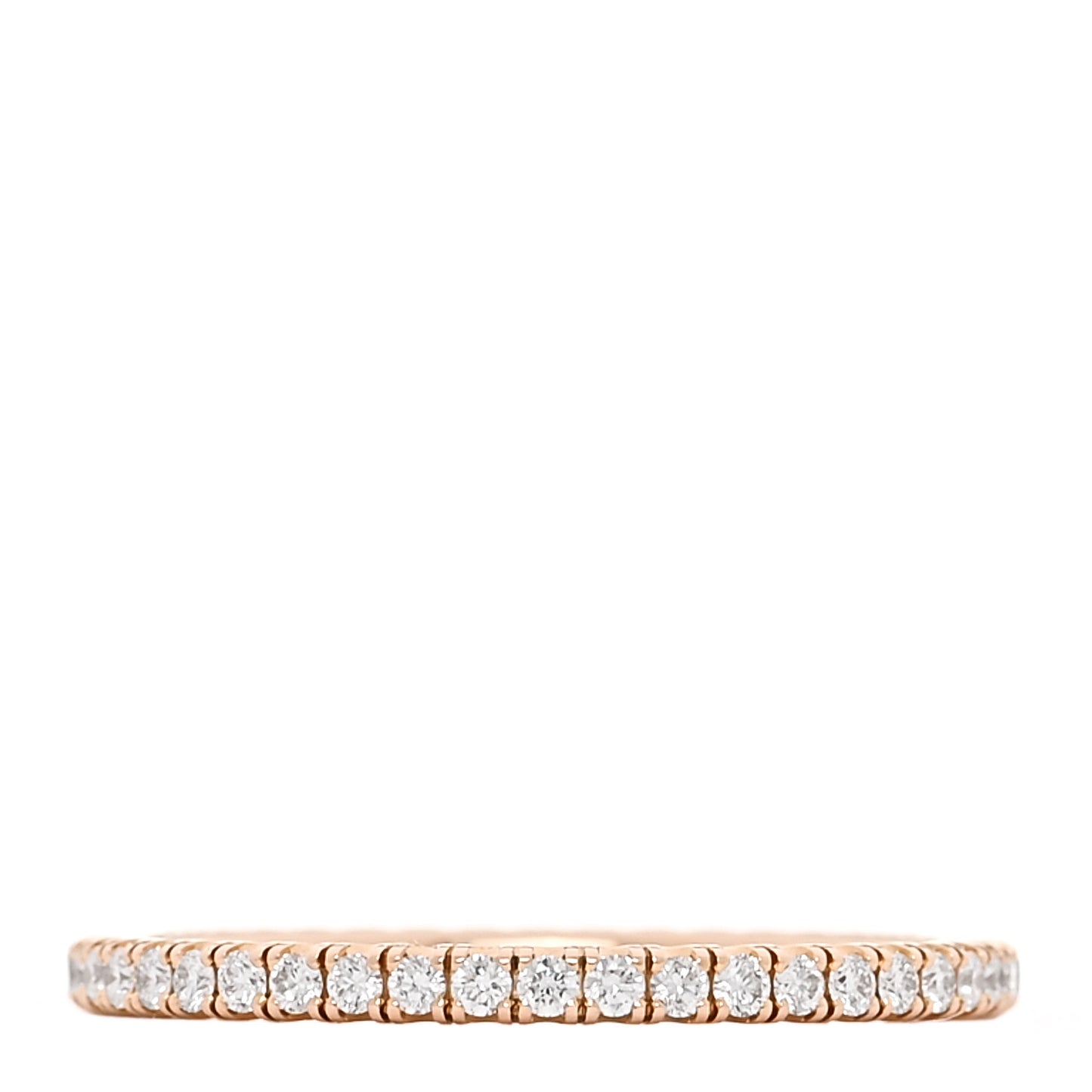 18K Pink Gold Diamond 1.5mm Étincelle de Cartier Wedding Band Ring 47 4