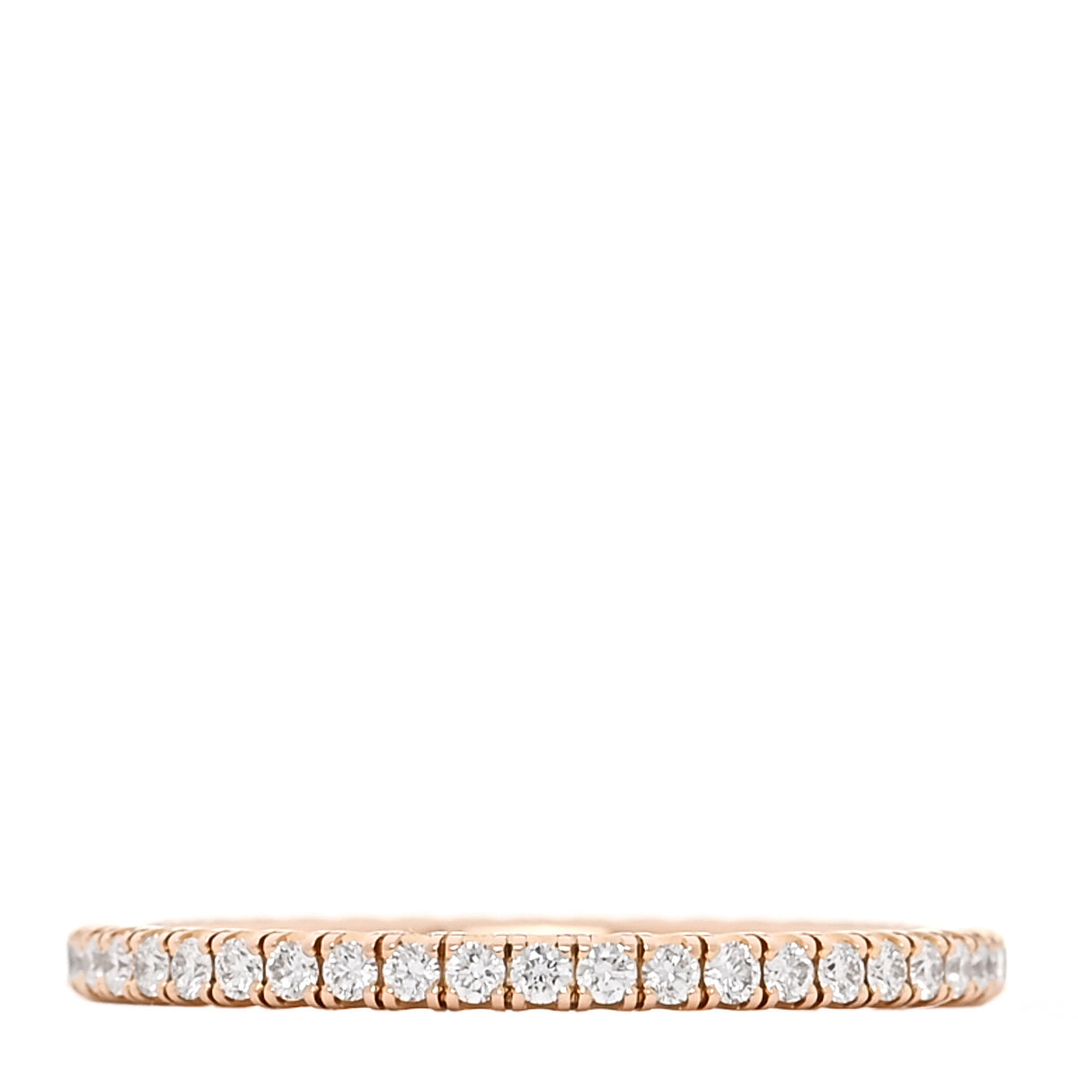 Cartier 18K Pink Gold Diamond 1.5mm Étincelle de Cartier Wedding Band Ring 47 4 1 of 5