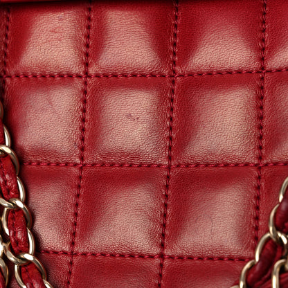 Chanel Lambskin Chocolate Bar Mademoiselle Flap Shoulder Bag Red 16 of 17