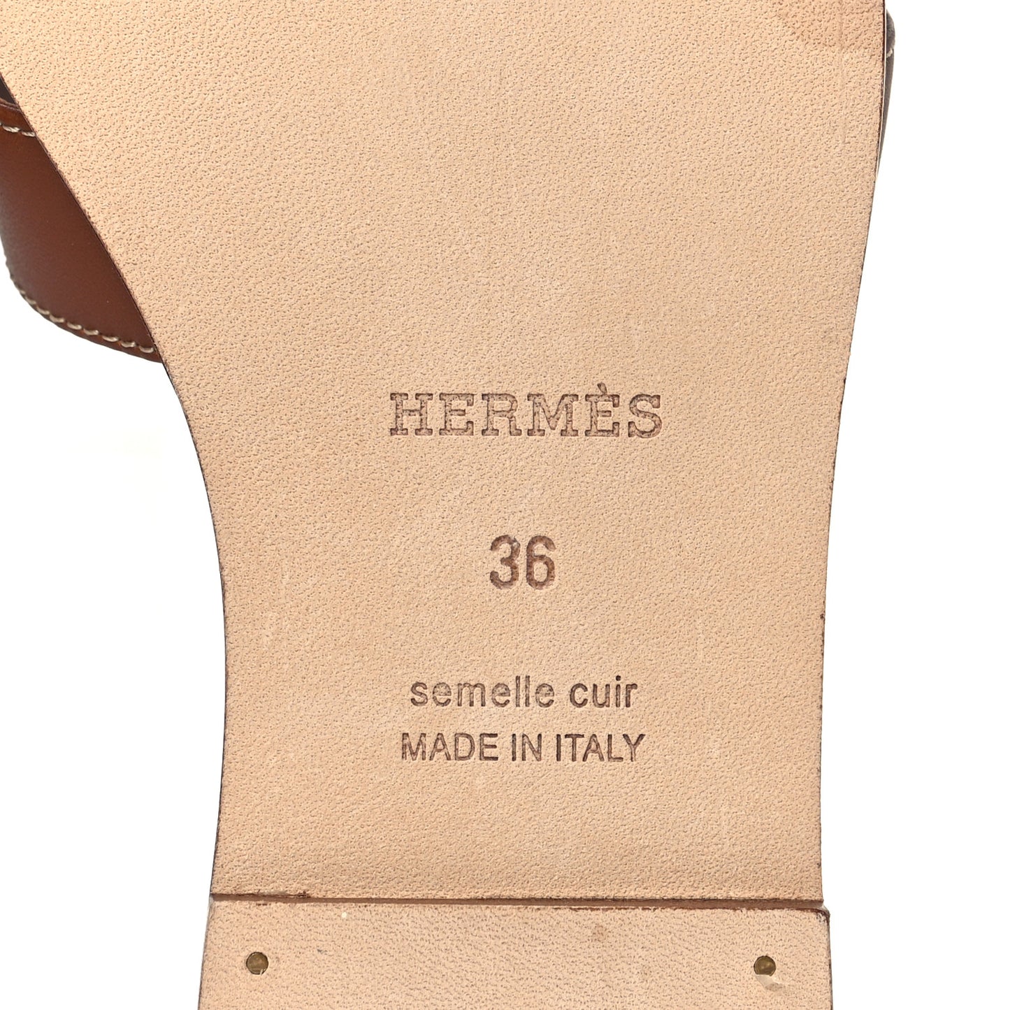 Box Calfskin Oran Sandals 36 Gold