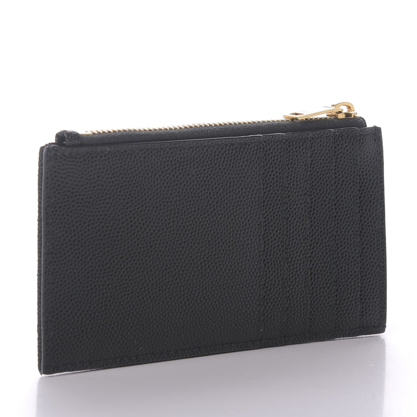 Grain De Poudre Matelasse Chevron Monogram Fragments Zippered Card Case Dark Mint