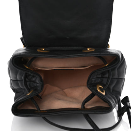 Gucci Calfskin Matelasse GG Marmont Flap Backpack Black 5 of 12