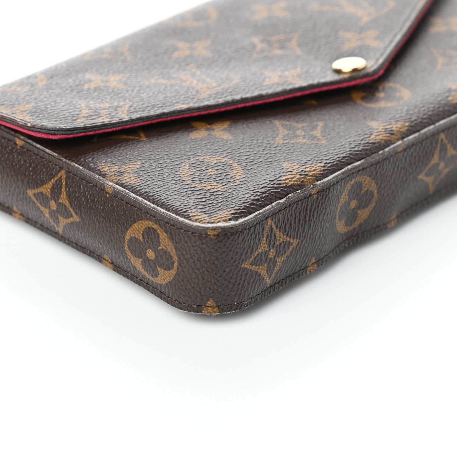 Louis Vuitton Monogram Pochette Felicie Chain Wallet Fuchsia 8 of 9