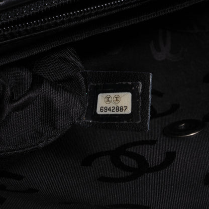 Chanel Leather Quilted Contrast Stitch Surpique Flap Black 8 of 8
