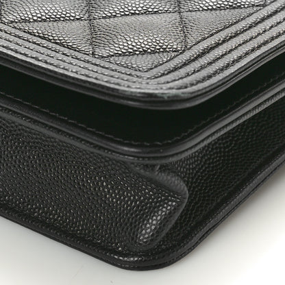 Chanel Caviar Quilted Boy Wallet On Chain WOC Black 10 of 11