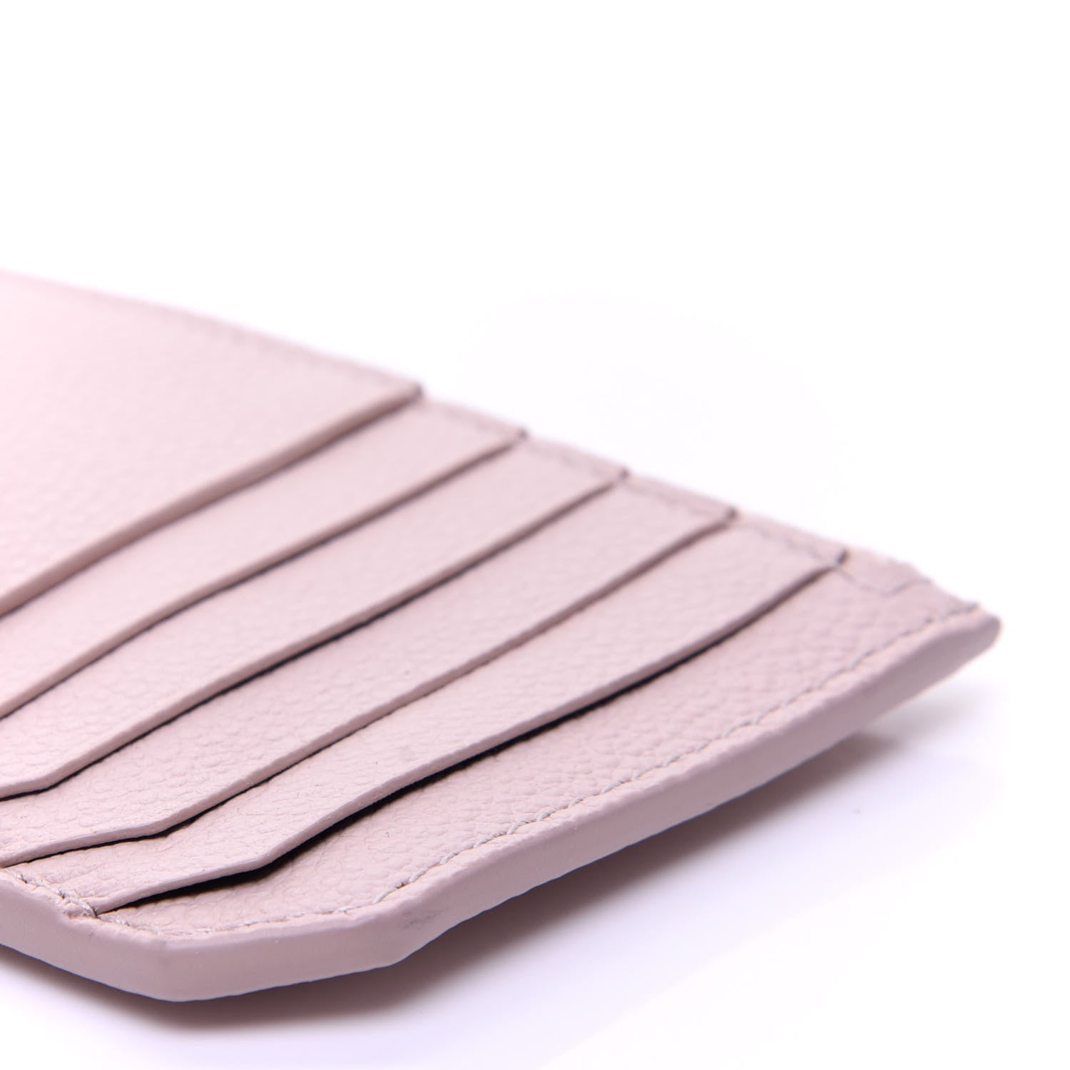 Saint Laurent Grained Calfskin 5 Fragments Zip Pouch Card Holder Pale Pink 13 of 20