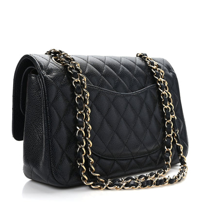 Chanel Caviar Quilted Medium Double Flap Black 3 of 9