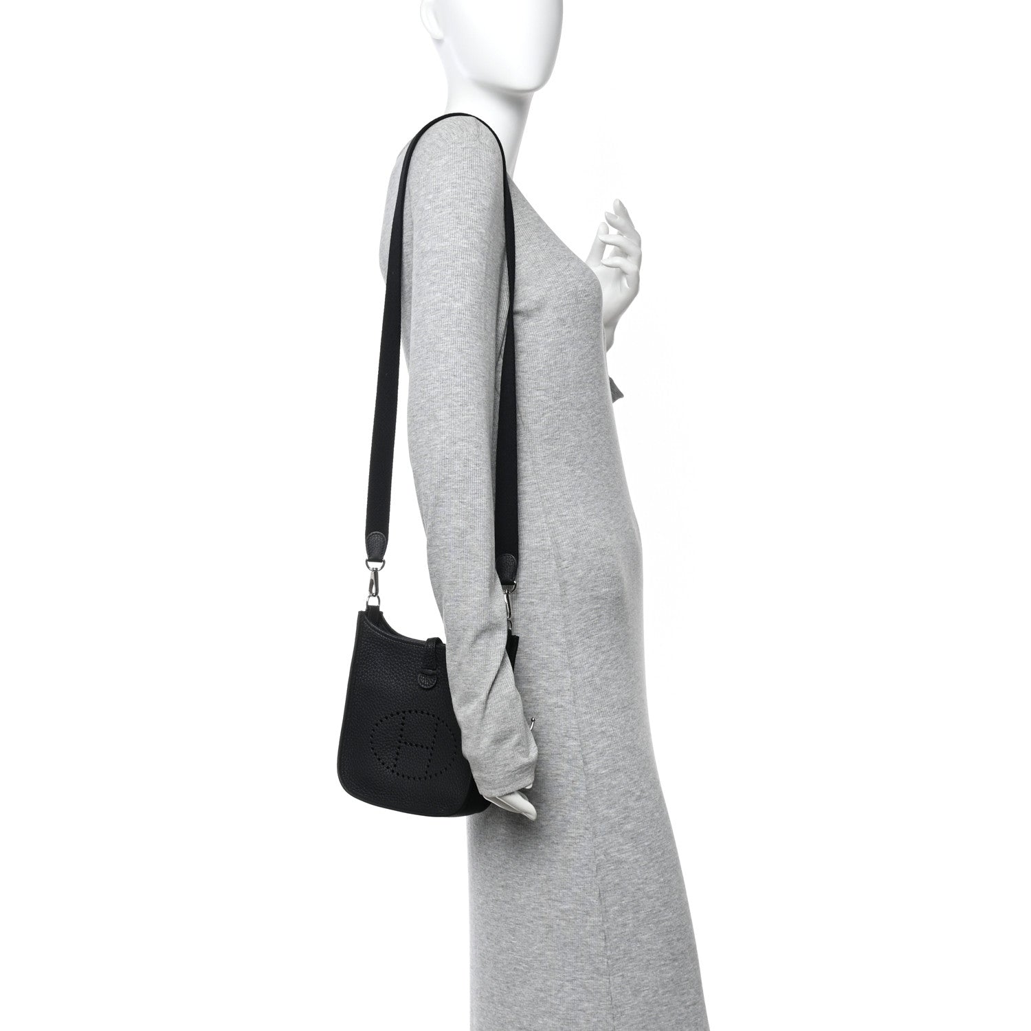 Hermes Taurillon Clemence Evelyne TPM Black 2 of 11
