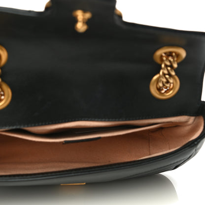 Gucci Calfskin Matelasse Mini GG Marmont Shoulder Bag Black 5 of 11