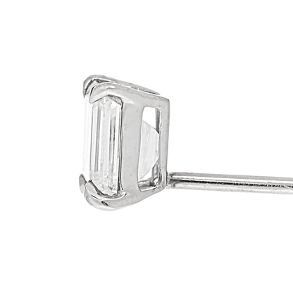 Parker & West by FASHIONPHILE Platinum Diamond .524ctw Rectangular Step Cut Solitaire Earrings 5 of 6