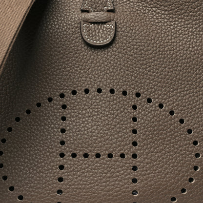 Hermes Taurillon Clemence Evelyne III PM Etoupe 8 of 10