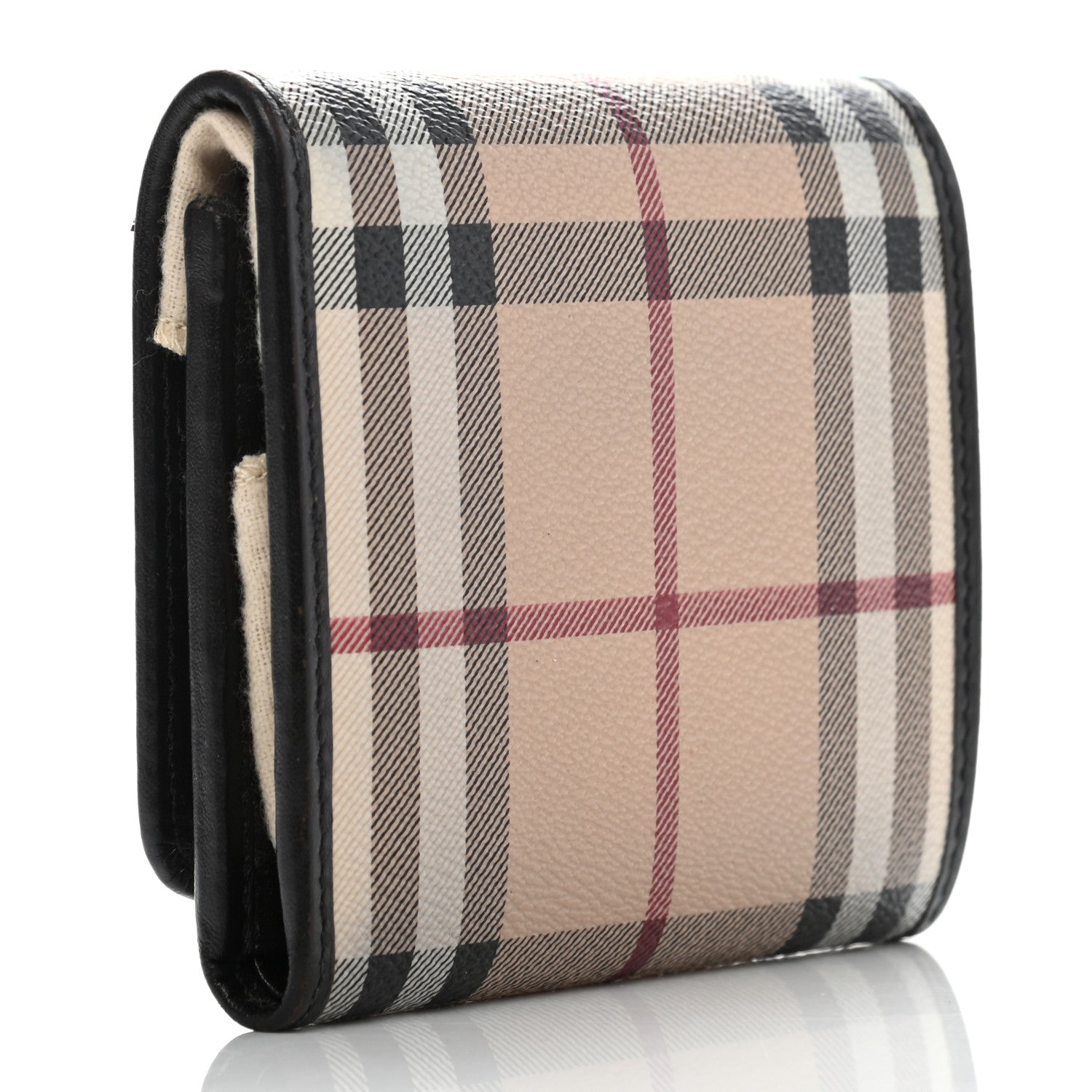 Burberry Haymarket Check Medium Leighton Wallet Chocolate 3 of 11