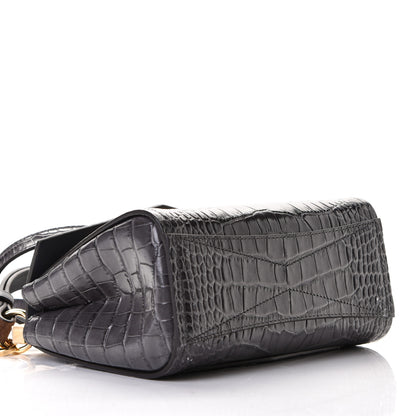 Givenchy Calfskin Crocodile Embossed Small Mystic Shoulder Bag Storm Grey 4 of 6