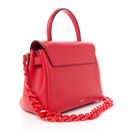 Versace Calfskin Medium La Medusa Top Handle Handbag Red 3 of 11